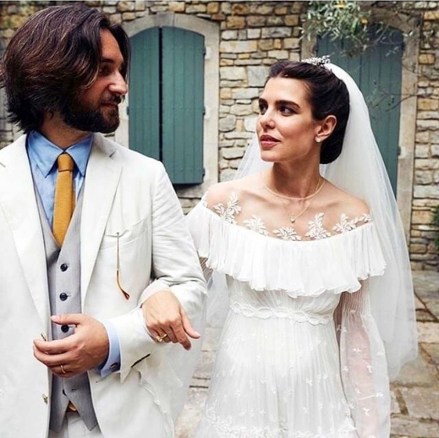 ** RIGHTS: ONLY UNITED STATES, BRAZIL, CANADA ** St. Remy, FRANCE  - A month after their civil marriage in Monaco, Princess Charlotte Casiraghi and Dimitri Rassam celebrated their religious wedding in St. Remy en Provence.
The wedding took place at Sainte-Marie de Pierredon Abey and they celebrated after at the villa of Princess Caroline.

Pictured: Charlotte Casiraghi, Dimitri Rassam

BACKGRID USA 30 JUNE 2019 

USA: +1 310 798 9111 / usasales@backgrid.com

UK: +44 208 344 2007 / uksales@backgrid.com

*UK Clients - Pictures Containing Children
Please Pixelate Face Prior To Publication*