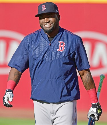 David Ortiz Boston Red Sox' David Ortiz smiles during practice in Cleveland, . Boston meets the Cleveland Indians in Game 1 of baseball's American League Division Series Thursday
Boston Red Sox MLB baseball practice session, Cleveland, USA - 05 Oct 2016