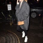 Gigi Hadid & Mum Yolanda Hadid Are Seen Arriving At Cesar Restaurant For A Evening Meal, Gigi Was Seen In A Huge Over Size Suit Jacket