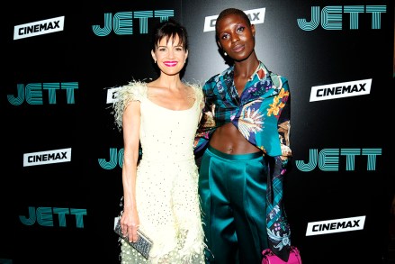 NEW YORK, NY - JUNE 11: Carla Gugino and Jodie Turner-Smith attend Cinemax And The Cinema Society Host A Special Screening Of "Jett" at The Roxy Cinema on June 11, 2019 in New York. (Photo by Paul Bruinooge/PMC) *** Local Caption *** Carla Gugino;Jodie Turner-Smith