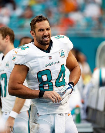 Jordan Cameron Miami Dolphins tight end Jordan Cameron (84) walks the sidelines during the second half of an NFL football game against the Buffalo Bills, in Miami Gardens, Fla
Bills Dolphins Football, Miami Gardens, USA