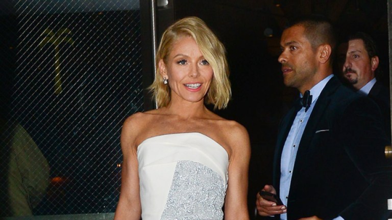 Kelly Ripa Wears White Bikini Under Sheer Dress On Beach — Pic Hollywood Life