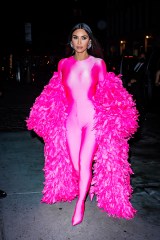 Kim Kardashian stuns in a hot pink feathered catsuit as she celebrates her first hosting gig on SNL at Zero Bond.

Pictured: Kim Kardashian
Ref: SPL5264884 101021 NON-EXCLUSIVE
Picture by: @TheHapaBlonde / SplashNews.com

Splash News and Pictures
USA: +1 310-525-5808
London: +44 (0)20 8126 1009
Berlin: +49 175 3764 166
photodesk@splashnews.com

World Rights