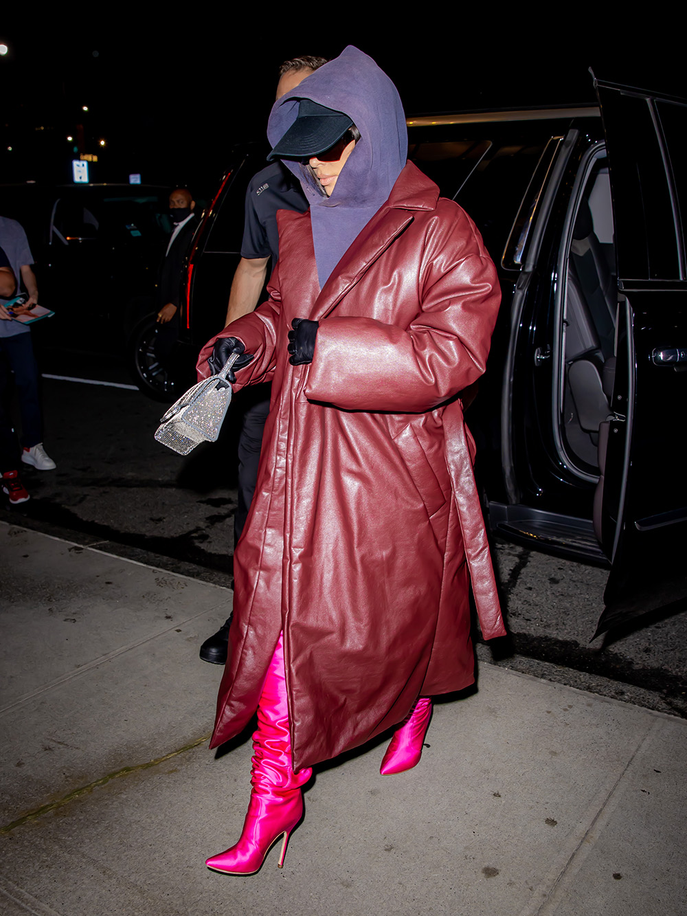 Kim Kardashian Bundles Up In Balenciaga As She Wraps Her SNL Rehearsals In NYC