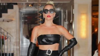 Lady Gaga Leather Dress