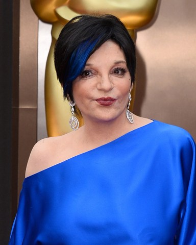 Liza Minnelli arrives at the Oscars in Los Angeles. Minnelli has checked herself in rehab and is making excellent progress, according to her representative on . Minnelli has valiantly battled substance abuse over the years and whenever she has needed to seek treatment she has done so People-Liza Minnelli, Los Angeles, USA - 2 Mar 2014
