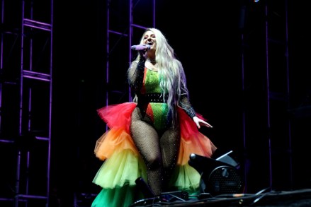 Meghan Trainor performs live on stage at the 2019 LA Pride Parade and Festival, in West Hollywood, Calif
2019 LA Pride Parade and Festival - Saturday, West Hollywood, USA - 08 Jun 2019