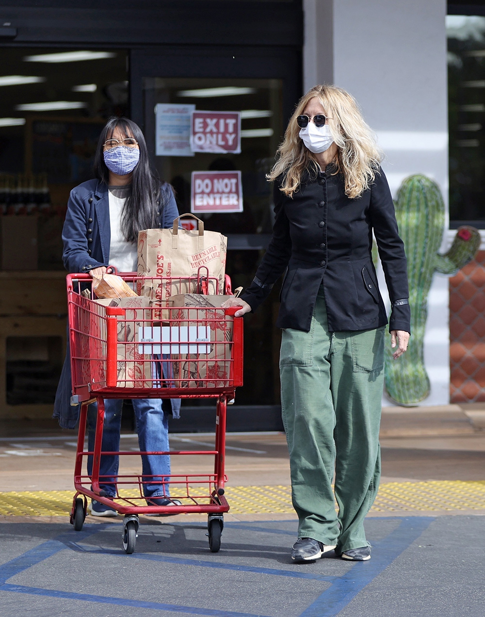 meg Ryan and daughter shopping at Trader Joe's