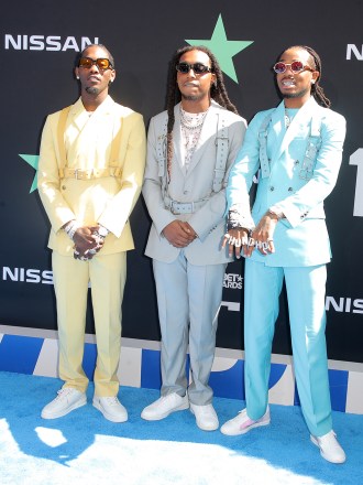 Offset, Takeoff and Quavo of Migos
BET Awards, Arrivals, Microsoft Theater, Los Angeles, USA - 23 Jun 2019