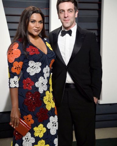 Mindy Kaling, left, and B.J. Novak arrives at the Vanity Fair Oscar Party, in Beverly Hills, Calif
89th Academy Awards - Vanity Fair Oscar Party, Beverly Hills, USA - 26 Feb 2017