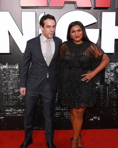 Mindy Kaling, B.J. Novak. B.J. Novak, left, and Mindy Kaling attend the premiere of "Late Night" at the Orpheum Theatre, in Los Angeles
LA Premiere of "Late Night", Los Angeles, USA - 30 May 2019