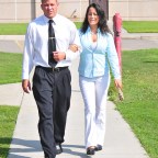 Jenelle Evans heads into court in Wilmington, NC with boyfriend Nathan Griffith