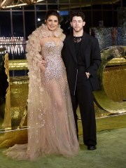 Indian actress and producer Priyanka Chopra Jonas (L) and her husband musician Nick Jonas pose for pictures on the first day of the openings of Nita Mukesh Ambani Cultural Centre in Mumbai, India, 31 March, 2023.
Openings Of Nita Mukesh Ambani Cultural Centre In Mumbai, India - 31 Mar 2023