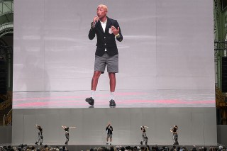 Pharrell Williams on stage
Karl For Ever memorial, Runway, Paris Fashion Week Men's, France - 20 Jun 2019