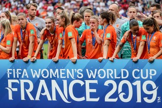 Players of the Netherlands react during the ceremony of the FIFA Women's World Cup 2019 final soccer match between USA and Netherlands in Lyon, France, 07 July 2019.
FIFA Women's World Cup 2019, Lyon, France - 07 Jul 2019