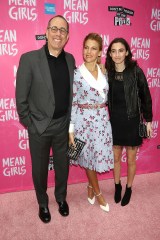 Jerry Seinfeld, Jessica Seinfeld, Sascha Seinfeld. Jerry Seinfeld, from left, Jessica Seinfeld and Sascha Seinfeld attend the "Mean Girls" opening night on Broadway at the August Wilson Theatre, in New York
"Mean Girls" Broadway Opening Night, New York, USA - 08 Apr 2018