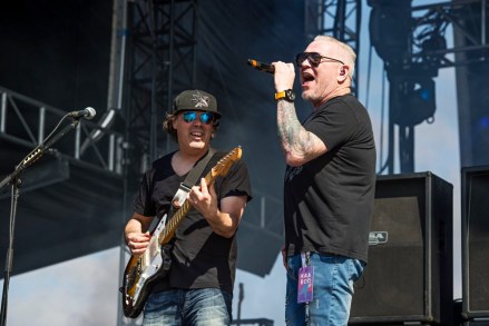 Steve Harwell; Sean Hurwitz. Sean Hurwitz, left, and Steve Harwell of Smash Mouth seen at KAABOO 2017 at the Del Mar Racetrack and Fairgrounds, in San Diego, Calif
2017 KAABOO Del Mar - Day 1, San Diego, USA - 15 Sep 2017