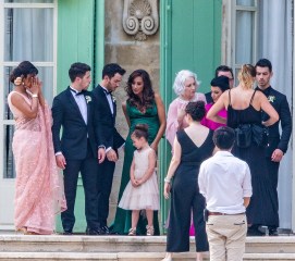 ** RIGHTS: ONLY UNITED STATES, AUSTRALIA, CANADA, NEW ZEALAND ** Sarrians, FRANCE  - Members of Joe Jonas' family take photos at Château de Tourreau in Sarrians before leaving for Joe Jonas' and Sophie Turner's wedding at the Chateau de Martinet in Carpentras, France, June 29, 2019.Pictured: Priyanka Chopra, Nick Jonas, Kevin Jonas, Danielle Jonas, Alena Jonas, Frances Madonia-Miller, DenisBACKGRID USA 29 JUNE 2019BYLINE MUST READ: Best Image / BACKGRIDUSA: +1 310 798 9111 / usasales@backgrid.comUK: +44 208 344 2007 / uksales@backgrid.com*UK Clients - Pictures Containing Children
Please Pixelate Face Prior To Publication*