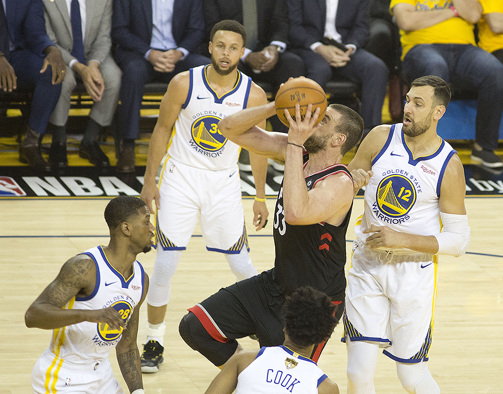 Game 3 of the NBA Finals, Raptors against the Golden State Warriors at Oracle Arena in Oakland, California

Pictured: Marc Gasol
Ref: SPL5096261 050619 NON-EXCLUSIVE
Picture by: SplashNews.com

Splash News and Pictures
Los Angeles: 310-821-2666
New York: 212-619-2666
London: 0207 644 7656
Milan: 02 4399 8577
photodesk@splashnews.com

World Rights, No Argentina Rights, No Belgium Rights, No China Rights, No Czechia Rights, No Finland Rights, No Hungary Rights, No Japan Rights, No Mexico Rights, No Netherlands Rights, No Norway Rights, No Peru Rights, No Portugal Rights, No Slovenia Rights, No Sweden Rights, No Switzerland Rights, No Taiwan Rights