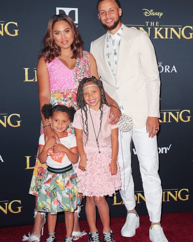 Ayesha Curry, Steph Curry, Riley Curry and Ryan Curry'The Lion King' film premiere, Arrivals, Dolby Theatre, Los Angeles, USA - 09 Jul 2019