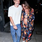 *EXCLUSIVE* KJ Apa and his pregnant GF Clara Berry exit Cole Sprouse's birthday celebration