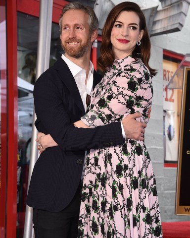 Anne Hathaway and Adam Shulman Anne Hathaway honored with a Star on the Hollywood Walk of Fame, Los Angeles, USA - 09 May 2019