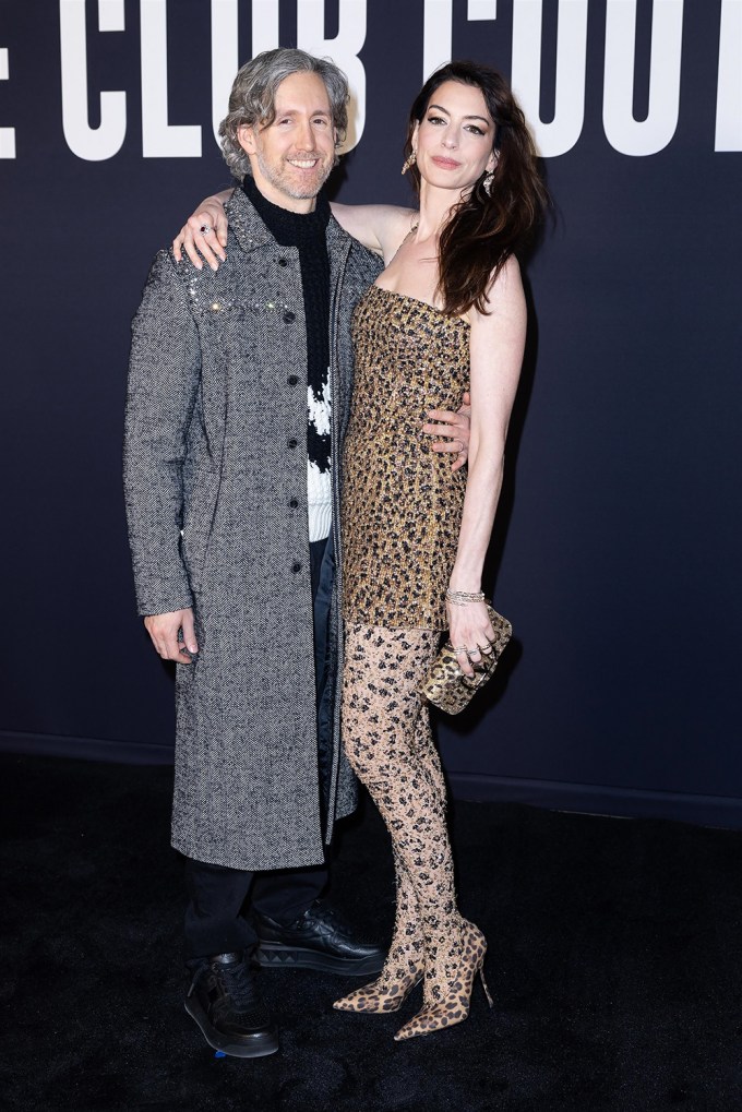 Anne Hathaway & Adam Shulman at Paris Fashion Week