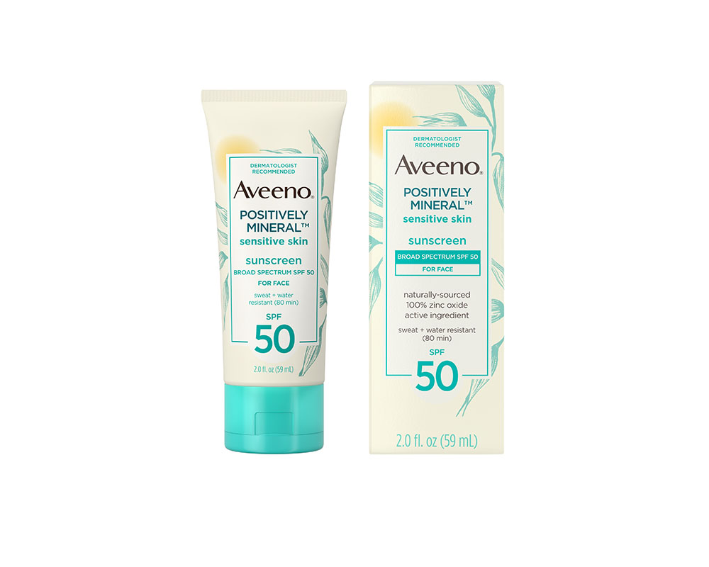 Aveeno-Positively-Mineral-Sensitive-Skin-Sunscreen-Face-SPF-50-Bottle-and-Box