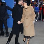 WWE wrestler Nikki Bella seen kissing her husband Artem Chigvintsev after making an appearance on Good Morning America in New York City