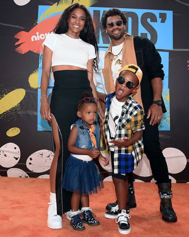 Ciara, Russell Wilson, Sienna Princess Wilson and Future Zahir Wilburn
Nickelodeon Kids' Choice Sports Awards, Arrivals, Barker Hanger, Los Angeles, USA - 11 Jul 2019