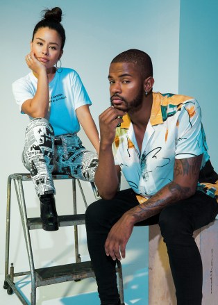 Cierra Ramirez and Trevor Jackson stop by the HollywoodLife studios on June 28, 2019 to promote their joint track, "Broke Us."