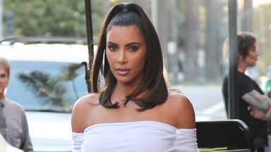 Kim Kardashian twins with hubby Kanye West in pairs of