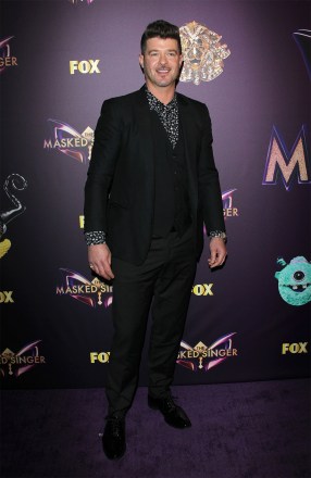 Robin Thicke
'The Masked Singer' TV show premiere, Los Angeles, USA - 13 Dec 2018
The Masked Singer TV Show Premiere - Los Angeles