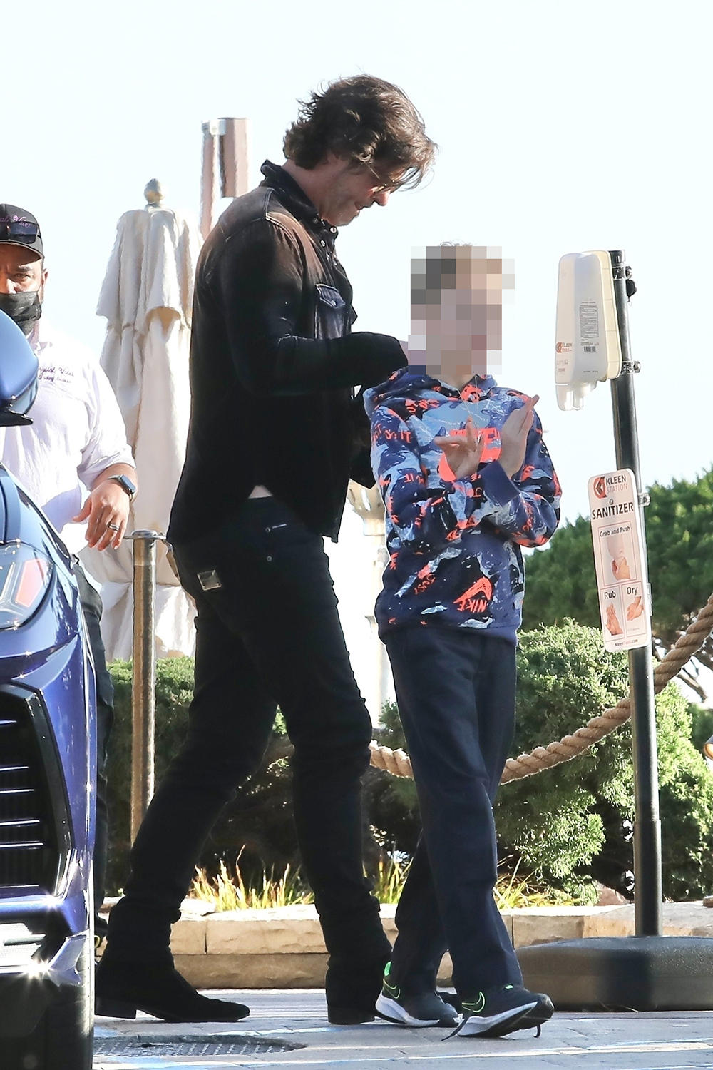 *EXCLUSIVE* Robin Thicke takes his son Julian out for a bite at Nobu