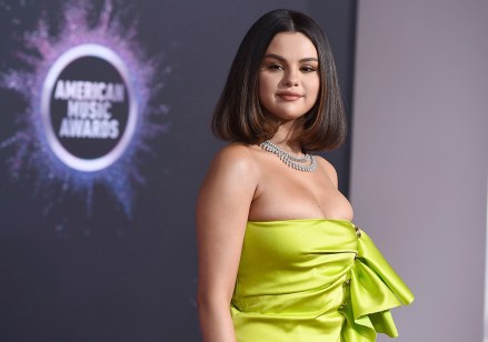 Selena Gomez arrives at the American Music Awards, at the Microsoft Theater in Los Angeles American Music Awards 2019 - Arrival, Los Angeles, USA - November 24, 2019