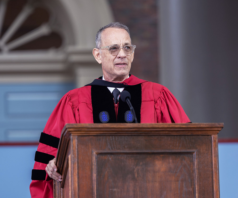 Tom Hanks received an Honorary Degree from Harvard