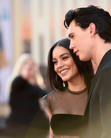 Vanessa Hudgens, Austin Butler. Vanessa Hudgens and Austin Butler arrive at the Los Angeles premiere of "Once Upon a Time in Hollywood" at the TCL Chinese Theatre on LA Premiere of "Once Upon a Time in Hollywood", Los Angeles, USA - 22 Jul 2019