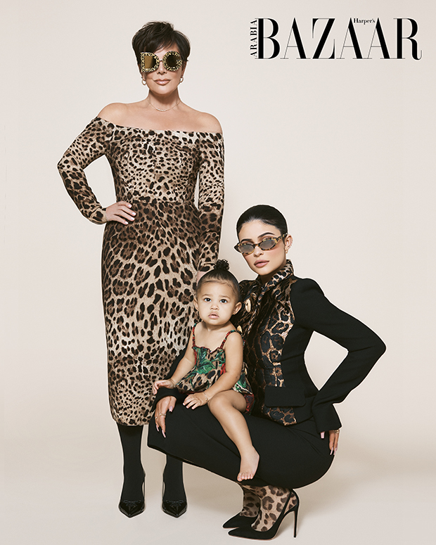 Stormi Webster, Kylie & Kris Jenner cover Harper's Bazaar Arabia