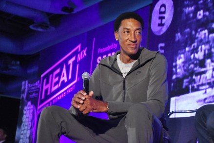Scottie Pippen, during 'Heat Sports and Fitness Feast' at Citibanamex
Heat Sports and Fitness Feast press conference, Mexico City, Mexico - 01 Sep 2018