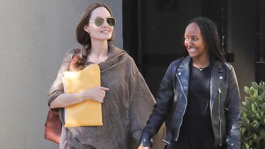 Angelina Jolie Zahara Holding Hands Errands LA Office Pics