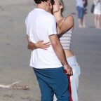 *EXCLUSIVE* Brody Jenner and GF Josie Canseco lock lips during romantic post-lunch stroll on the beach