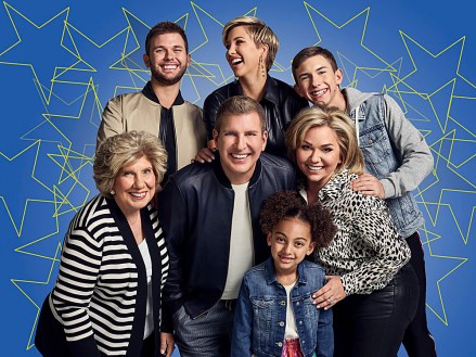 CHRISLEY KNOWS BEST -- Season:8 -- Pictured: (l-r) Faye Chrisley, Chase Chrisley, Todd Chrisley, Savannah Chrisley, Chloe Chrisley, Julie Chrisley,  Grayson Chrisley -- (Photo by: Tommy Garcia/USA Network)