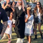 *EXCLUSIVE* Ciara and Russell Wilson depart Coachella with their kids