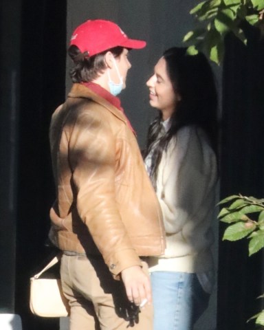 Vancouver, CANADA  - *EXCLUSIVE*  - Cole Sprouse greets new girlfriend model Reina Silva with a kiss on the cheek and a warm embrace before the pair hold hands and head out to a dinner date together.  Reina slipped her arms under the actor's jacket pulling him in for a loving embrace. The Riverdale star appears to have moved on following his split from Lili Reinhart this past March with the brunette stunner. Cole recently featured Reina in a photoshoot which he shared on social media.  October 24, 2020Pictured: Cole Sprouse, Reina SilvaBACKGRID USA 25 OCTOBER 2020 BYLINE MUST READ: KRed / BACKGRIDUSA: +1 310 798 9111 / usasales@backgrid.comUK: +44 208 344 2007 / uksales@backgrid.com*UK Clients - Pictures Containing ChildrenPlease Pixelate Face Prior To Publication*