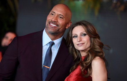 Lauren Hashian, Dwayne Johnson. Lauren Hashian and Dwayne Johnson arrives at the Los Angeles premiere of "Jumanji: Welcome to the Jungle" on in Hollywood, Calif
LA Premiere of "Jumanji: Welcome to the Jungle", Hollywood, USA - 11 Dec 2017