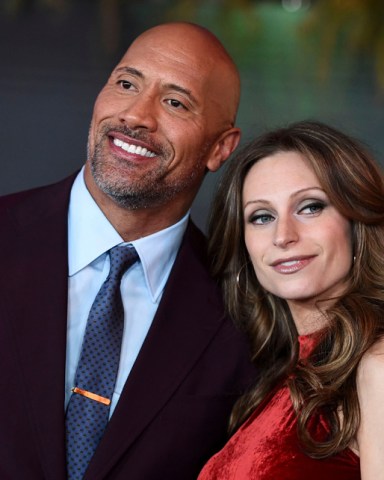 Lauren Hashian, Dwayne Johnson. Lauren Hashian and Dwayne Johnson arrives at the Los Angeles premiere of "Jumanji: Welcome to the Jungle" on in Hollywood, Calif
LA Premiere of "Jumanji: Welcome to the Jungle", Hollywood, USA - 11 Dec 2017