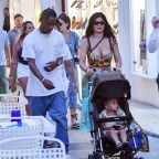 *EXCLUSIVE* Kylie Jenner and Travis Scott go shopping with daughter Stormi in Capri