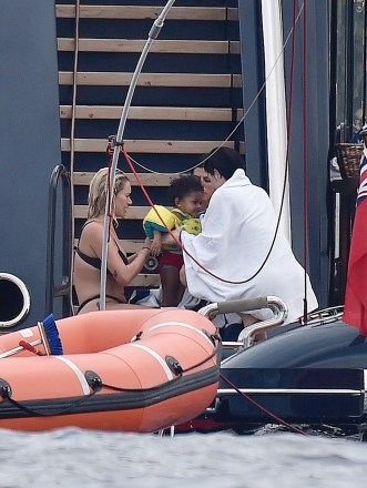 ** RIGHTS: ONLY UNITED STATES, BRAZIL, CANADA ** Portofino, ITALY  - *EXCLUSIVE*  -  Billionaire Reality Star, Kylie Jenner and her Boyfriend Travis Scott enjoy family time with their daughter Stormi on board their mega yacht in Portofino*Shot on: 08/13/2019*Pictured: Kylie JennerBACKGRID USA 17 AUGUST 2019 BYLINE MUST READ: Cobra Team / BACKGRIDUSA: +1 310 798 9111 / usasales@backgrid.comUK: +44 208 344 2007 / uksales@backgrid.com*UK Clients - Pictures Containing ChildrenPlease Pixelate Face Prior To Publication*