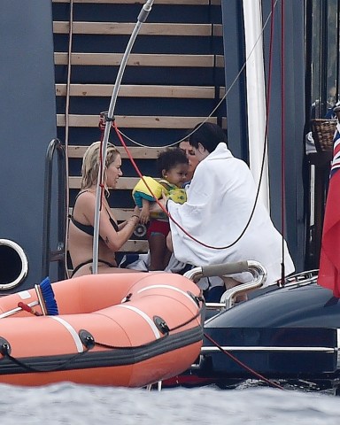 ** RIGHTS: ONLY UNITED STATES, BRAZIL, CANADA ** Portofino, ITALY  - *EXCLUSIVE*  -  Billionaire Reality Star, Kylie Jenner and her Boyfriend Travis Scott enjoy family time with their daughter Stormi on board their mega yacht in Portofino *Shot on: 08/13/2019*  Pictured: Kylie Jenner  BACKGRID USA 17 AUGUST 2019   BYLINE MUST READ: Cobra Team / BACKGRID  USA: +1 310 798 9111 / usasales@backgrid.com  UK: +44 208 344 2007 / uksales@backgrid.com  *UK Clients - Pictures Containing Children Please Pixelate Face Prior To Publication*
