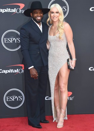 PK Subban, Lindsey Vonn. NHL player PK Subban of the New Jersey Devils, left, and Lindsey Vonn arrive at the ESPY Awards, at the Microsoft Theater
2019 ESPY Awards - Arrivals, Los Angeles, USA - 10 Jul 2019